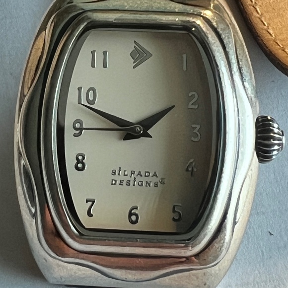 Silpada Leather and Silver Wrap Watch T1896 - Picture 2 of 6